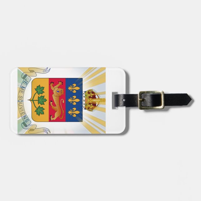 Etiqueta Para Maletas Escudo de armas de Quebec (Frente Horizontal)