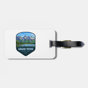 Etiqueta Para Maletas Escudo del Parque Nacional Grand Teton