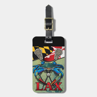 Etiqueta Para Maletas Escudo flojo del cangrejo azul de Maryland