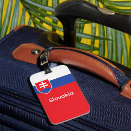 Etiqueta Para Maletas Eslovaquia emblema bandera eslovaca Europa