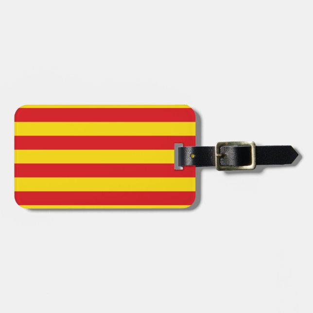 Etiqueta Para Maletas España: La Senyera Cataluña (Frente Horizontal)