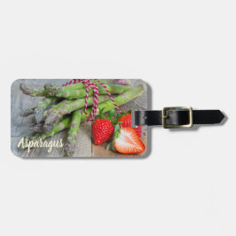 Etiqueta Para Maletas Espárrago verde con fresa