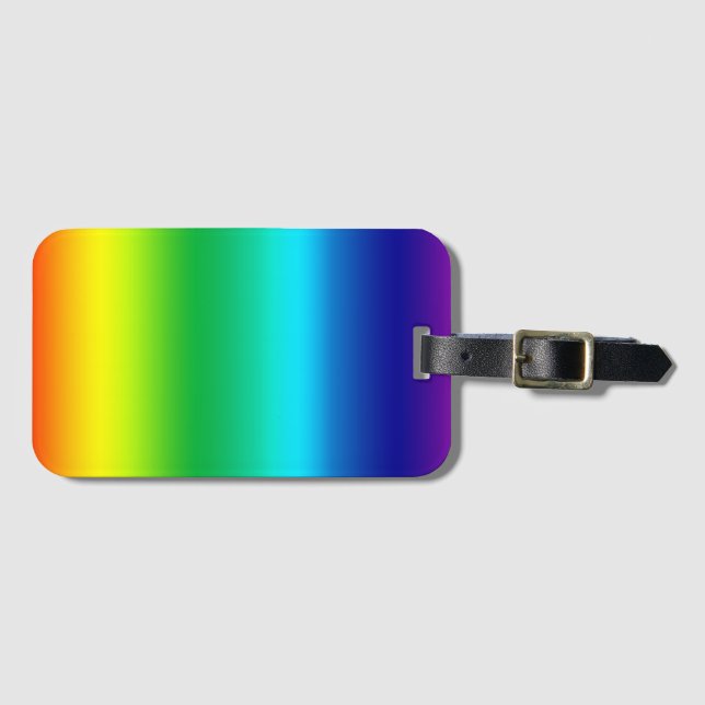 Etiqueta Para Maletas Espectro de color brillante arcoiris (Anverso horizontal)