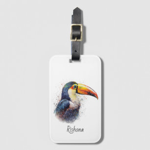 Etiqueta Para Maletas Esplendor Tropical Toucan, personalizado