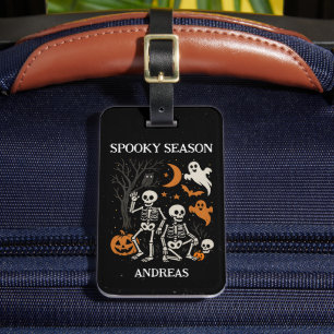 Etiqueta Para Maletas Esqueleto anti Trump Halloween FDT Trump Halloween