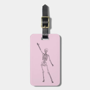 Etiqueta Para Maletas Esqueleto Feliz Personalizado