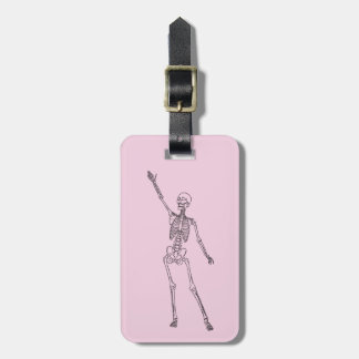 Etiqueta Para Maletas Esqueleto Feliz Personalizado