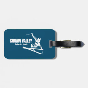 Etiqueta Para Maletas Esquiador de la estación de esquí de Squaw Valley