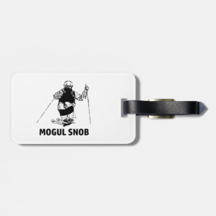 Etiqueta Para Maletas Esquiador de Mogul
