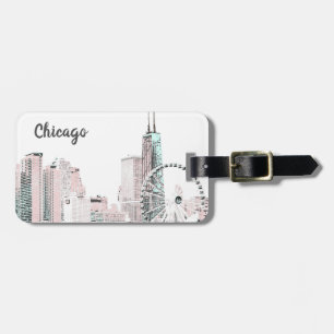 Etiqueta Para Maletas Esquina de Chicago