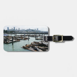 Etiqueta Para Maletas Esquina de San Francisco y Pier 39 Sea Lions City