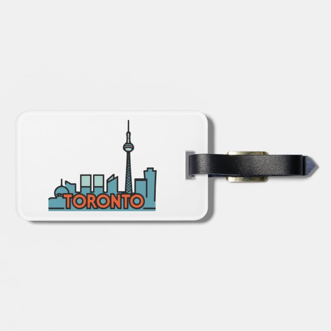 Etiqueta Para Maletas Esquina de Toronto Canadá (Atrás Horizontal)