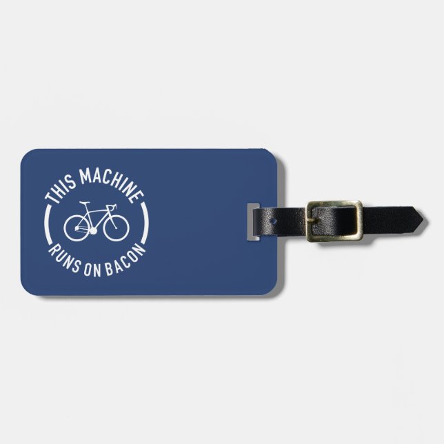 Etiqueta Para Maletas Esta Máquina Se Ejecuta En Bacon (Frente Horizontal)