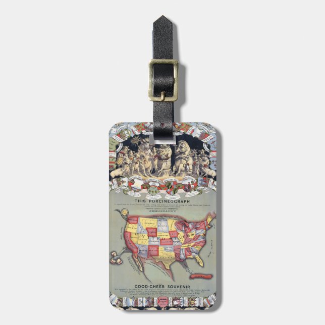 Etiqueta Para Maletas ESTA PORCINEOGRAPÍA, c1876 (Frente Vertical)