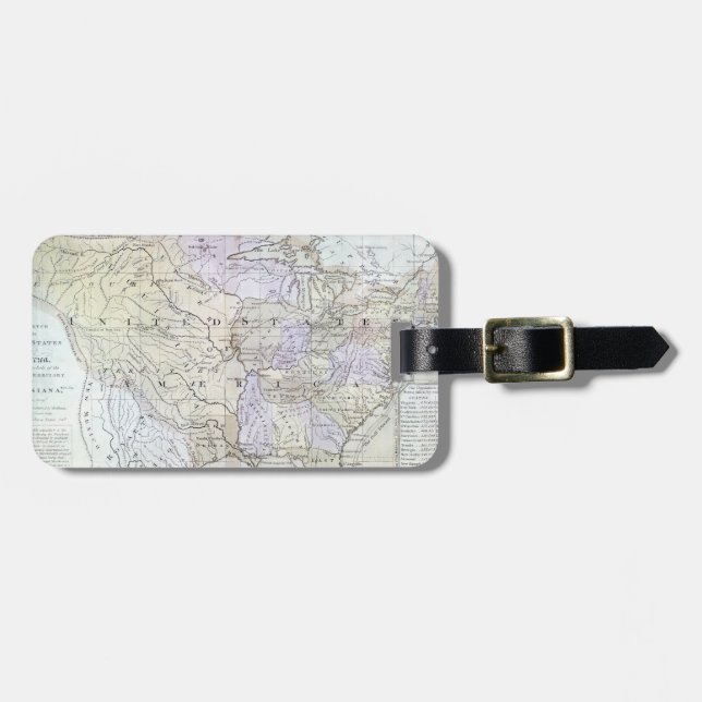 Etiqueta Para Maletas ESTADOS UNIDOS TRAZAN, c1812 (Frente Horizontal)