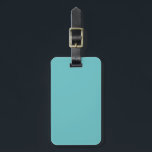 Etiqueta Para Maletas Estallido azul de la aguamarina sólida del color<br><div class="desc">Modifique este estallido azul de la aguamarina para requisitos particulares sólida del color con su propio nombre o monograma.</div>