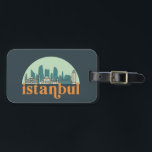 Etiqueta Para Maletas Estambul Turquía: Arte de paisaje urbano vintage d<br><div class="desc">Diseño de ciudad de estilo vintage y retro con un hermoso paisaje, atracción turística y arte de paisajes urbanos. rascacielos Guay y artículos de ilustracion de silueta de construcción para turistas y viajeros. Perfecto como recuerdo para volver a casa cuando estés de viaje. Guarde la memoria de sus viajes y...</div>