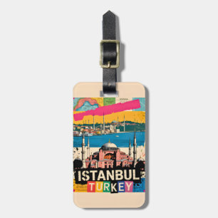 Etiqueta Para Maletas Estambul Turquía Hagia Sophia Arte Pop Retro de Vi