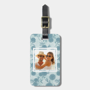 Etiqueta Para Maletas Estampado de flores retro 2 2 de la foto de