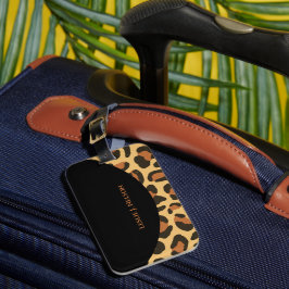 Etiqueta Para Maletas Estampado de leopardo elegante Guepardo