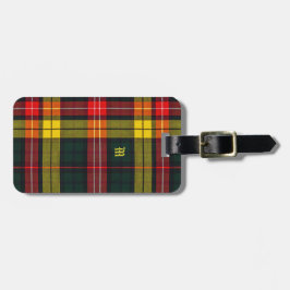 Etiqueta Para Maletas Estampado de Plaid del Clan Buchanan Patrón Escocé
