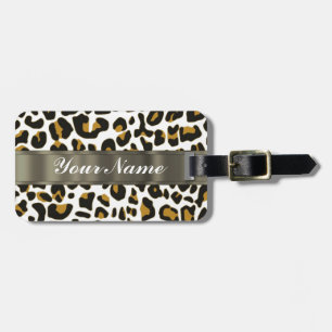 Etiqueta Para Maletas estampado leopardo