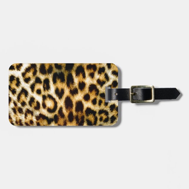 Etiqueta Para Maletas Estampado leopardo (Frente Horizontal)