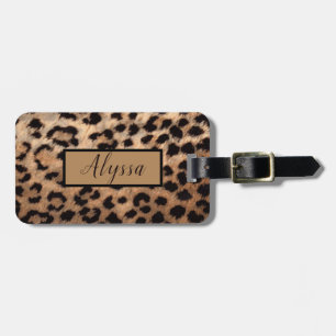 Etiqueta Para Maletas Estampado Personalizado de Animal Guepardo Leopard