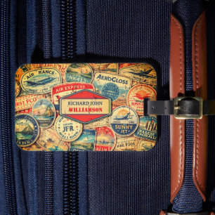 Etiqueta Para Maletas Estampillas de viaje personalizadas con nombre al 