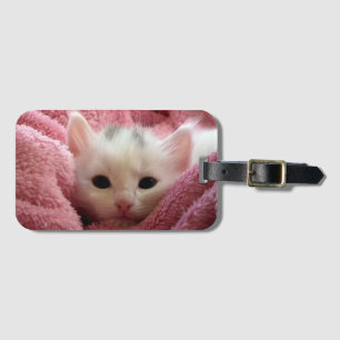 Etiqueta Para Maletas Estancia dulce del gatito caliente