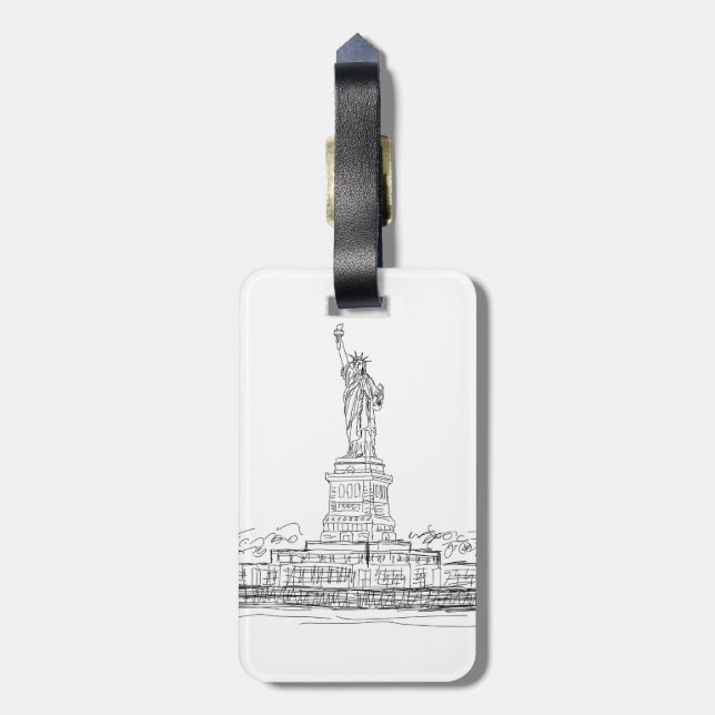 Etiqueta Para Maletas Estatua de la libertad (Atrás Vertical)