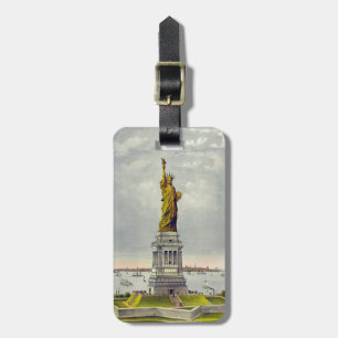 Etiqueta Para Maletas Estatua de la Libertad Vintage Viajes Nueva York