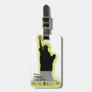 Etiqueta Para Maletas Estatua Vintage De La Libertad 2