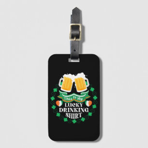Etiqueta Para Maletas Este Es Mi Día De San Patricio De Suerte Bebiendo 