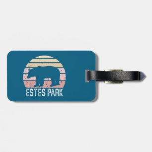 Etiqueta Para Maletas Estes Park Colorado Oso Retro