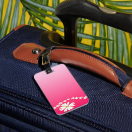 Etiqueta Para Maletas Estética de viaje con gradiente floral de margarit