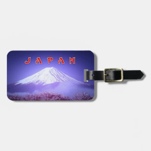 Etiqueta Para Maletas Estilizado en el Monte Fuji de Japón