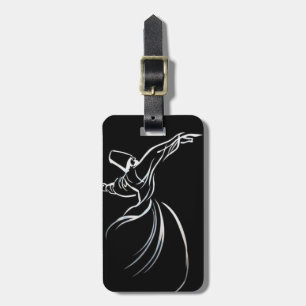 Etiqueta Para Maletas Estilo De Calligrafía De Dibujo De Línea Dervish E