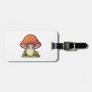 Etiqueta Para Maletas Estilo kawaii lindo, recolección de hongos