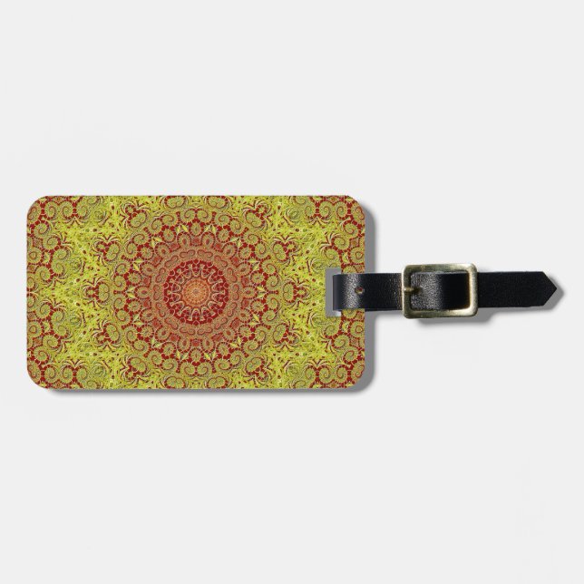 Etiqueta Para Maletas Estilo Mandala (Frente Horizontal)
