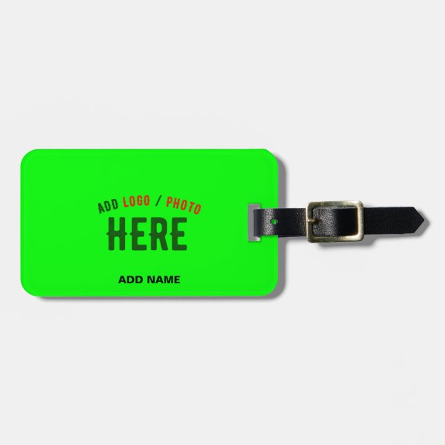 ETIQUETA PARA MALETAS ESTILO PERSONALIZADO MODERNO NEON VERIFICADO VERIF (Frente Horizontal)