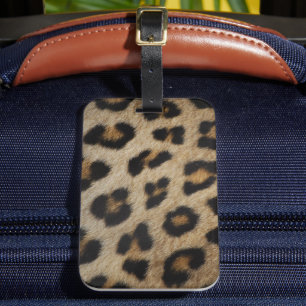 Etiqueta Para Maletas Estiloso patrón de impresión animal de piel de leo