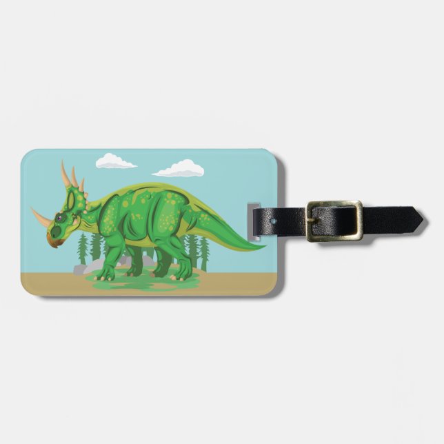 Etiqueta Para Maletas Estiracosaurio (Frente Horizontal)