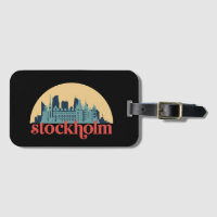 Estocolmo Suecia Cielos Skyline Retro Cityscape Ar