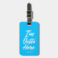 Estoy fuera de aquí | Neon Turquoise divertida