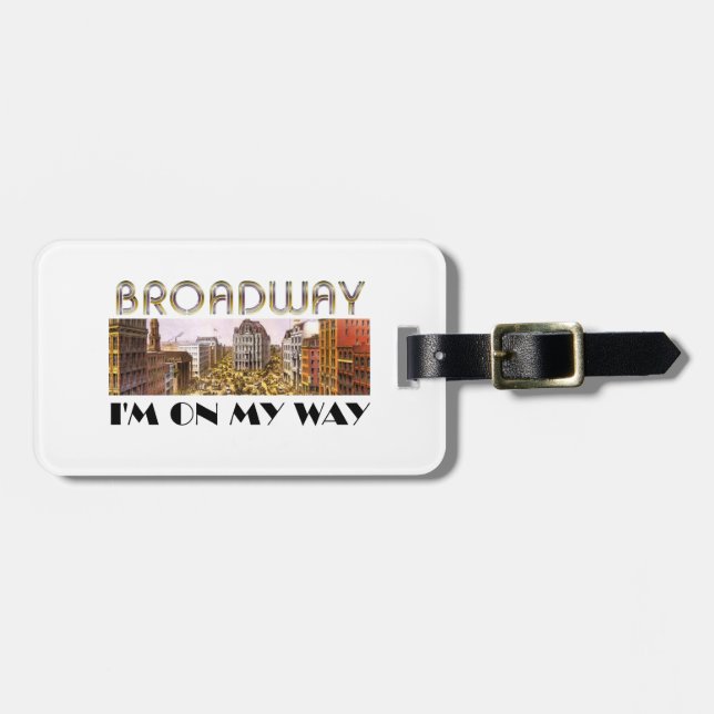 Etiqueta Para Maletas Estrella de Broadway de la CAMISETA (Frente Horizontal)