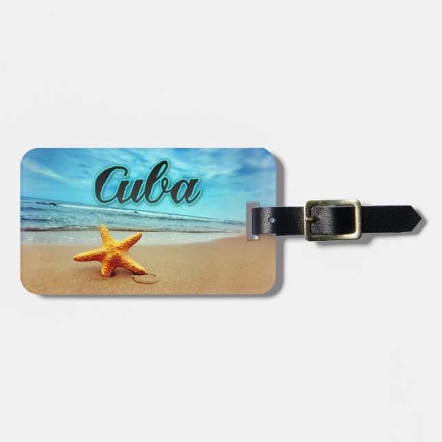 Etiqueta Para Maletas Estrella de Cuba (Frente Horizontal)