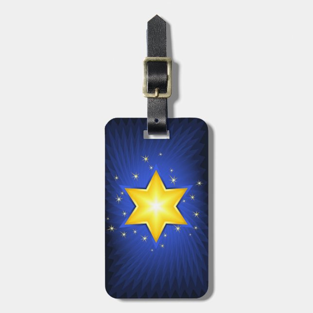 Etiqueta Para Maletas Estrella de David (Frente Vertical)