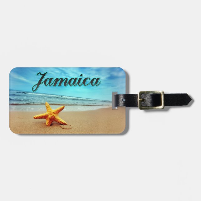 Etiqueta Para Maletas Estrella de Jamaica (Frente Horizontal)
