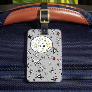 Etiqueta Para Maletas Estrellas y luna